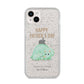 Happy Fathers Day Custom Triceratops iPhone 14 Plus Glitter Tough Case Starlight