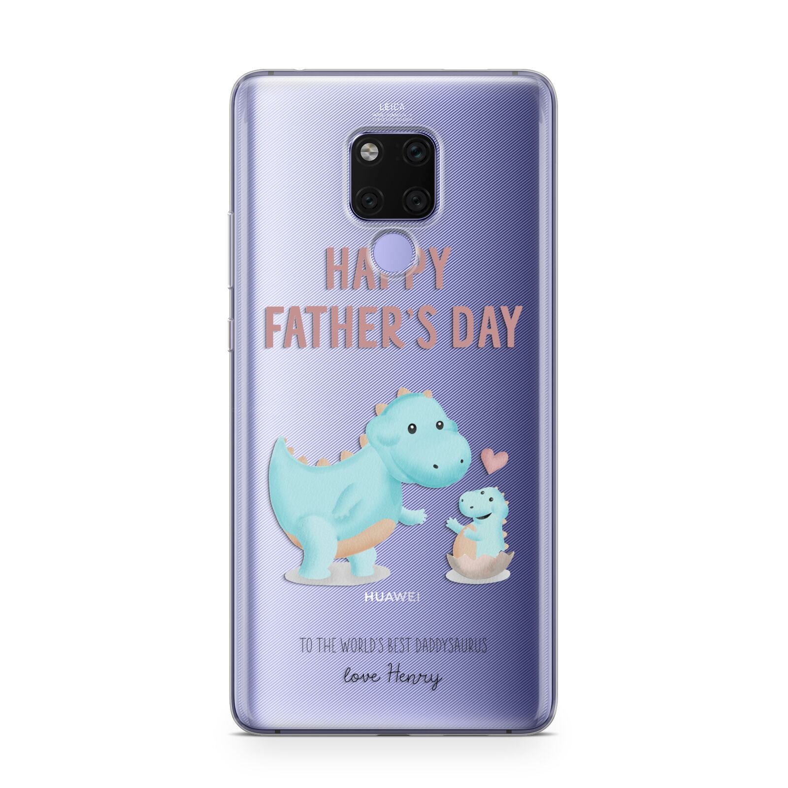 Happy Fathers Day Daddysaurus Huawei Mate 20X Phone Case