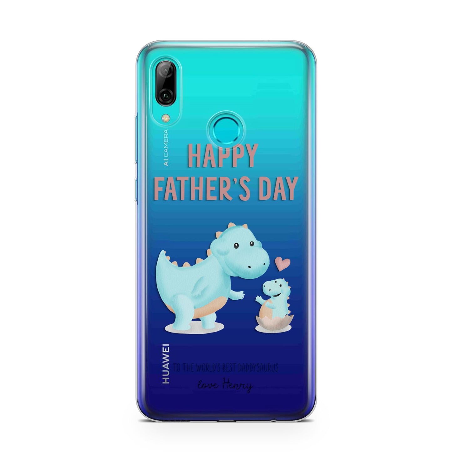 Happy Fathers Day Daddysaurus Huawei P Smart 2019 Case