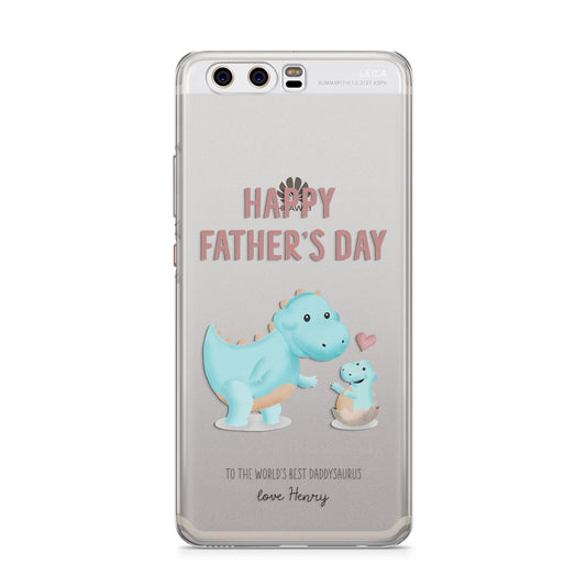 Happy Fathers Day Daddysaurus Huawei P10 Phone Case