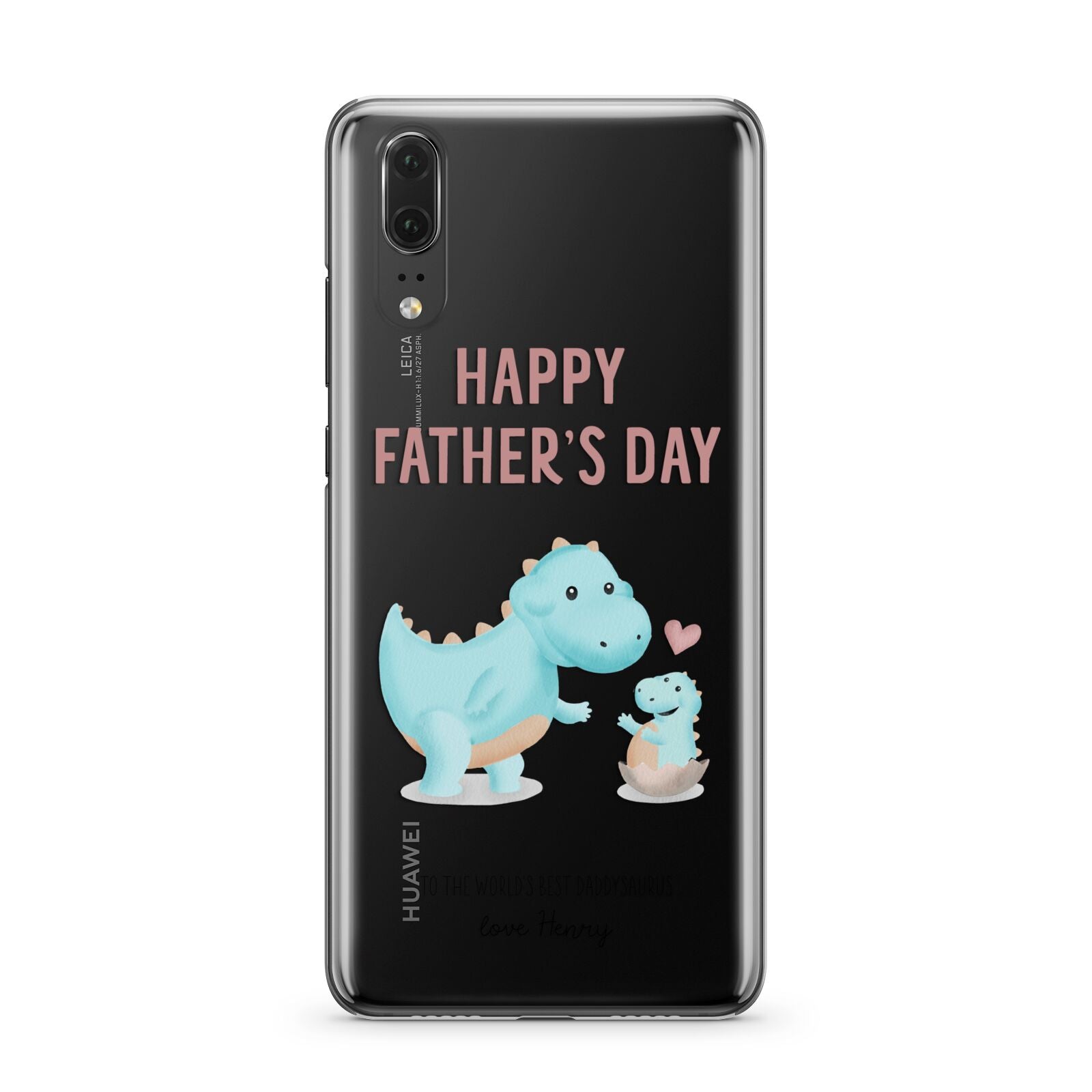 Happy Fathers Day Daddysaurus Huawei P20 Phone Case