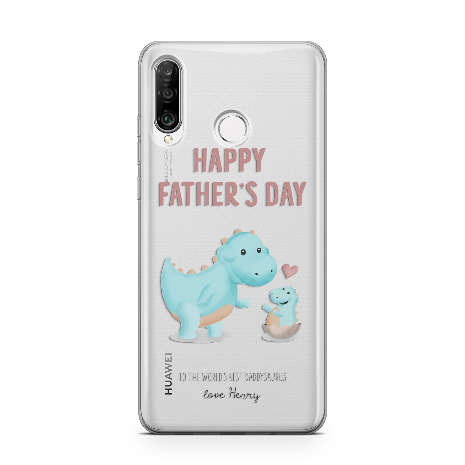 Happy Fathers Day Daddysaurus Huawei P30 Lite Phone Case