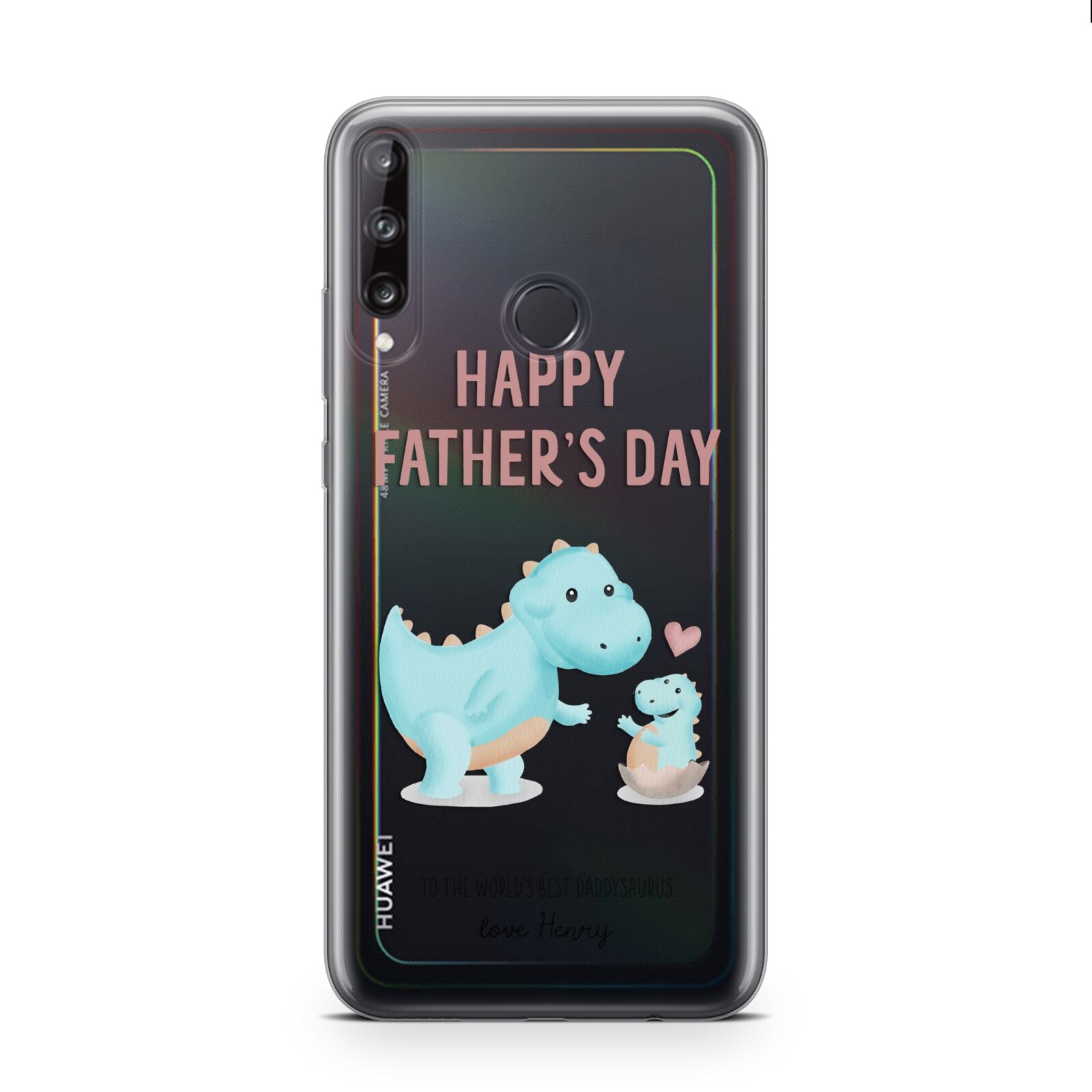 Happy Fathers Day Daddysaurus Huawei P40 Lite E Phone Case