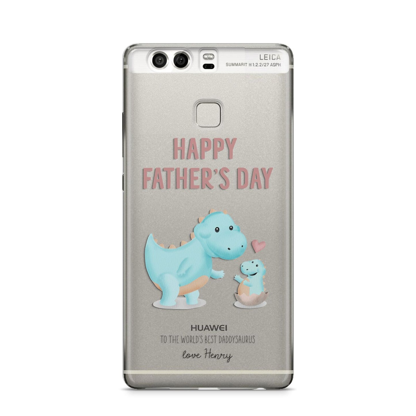 Happy Fathers Day Daddysaurus Huawei P9 Case