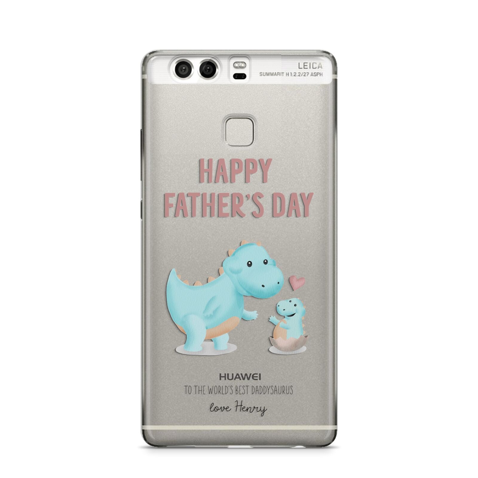 Happy Fathers Day Daddysaurus Huawei P9 Case