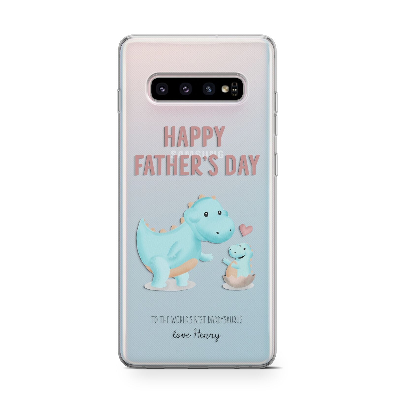 Happy Fathers Day Daddysaurus Protective Samsung Galaxy Case