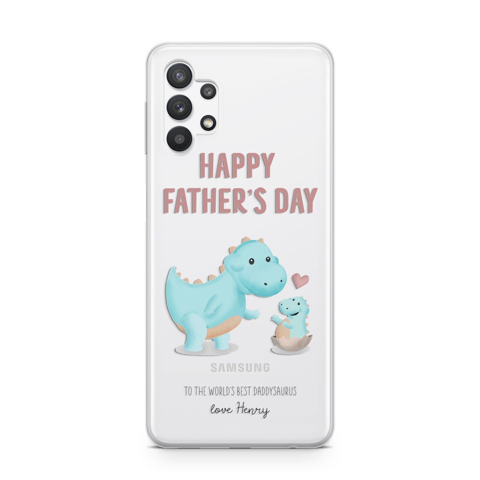 Happy Fathers Day Daddysaurus Samsung A32 5G Case