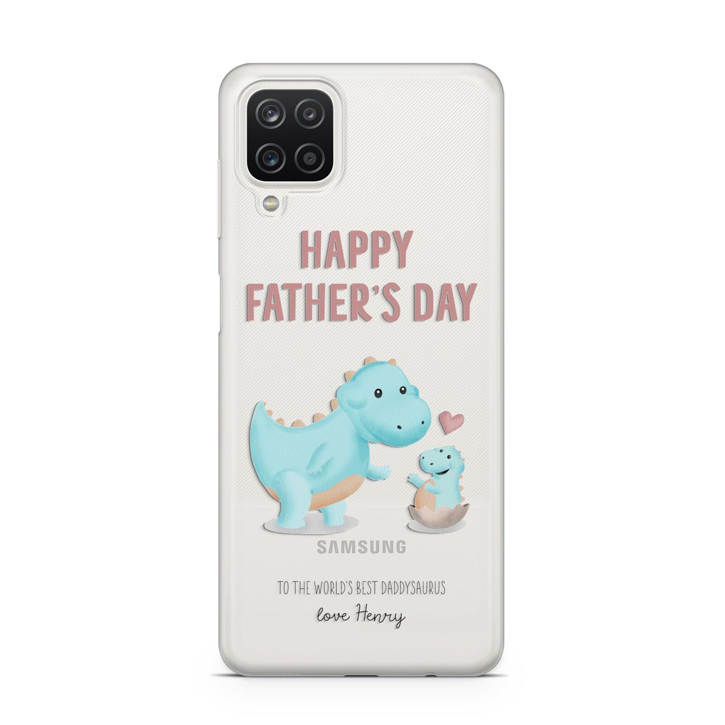 Happy Fathers Day Daddysaurus Samsung M12 Case