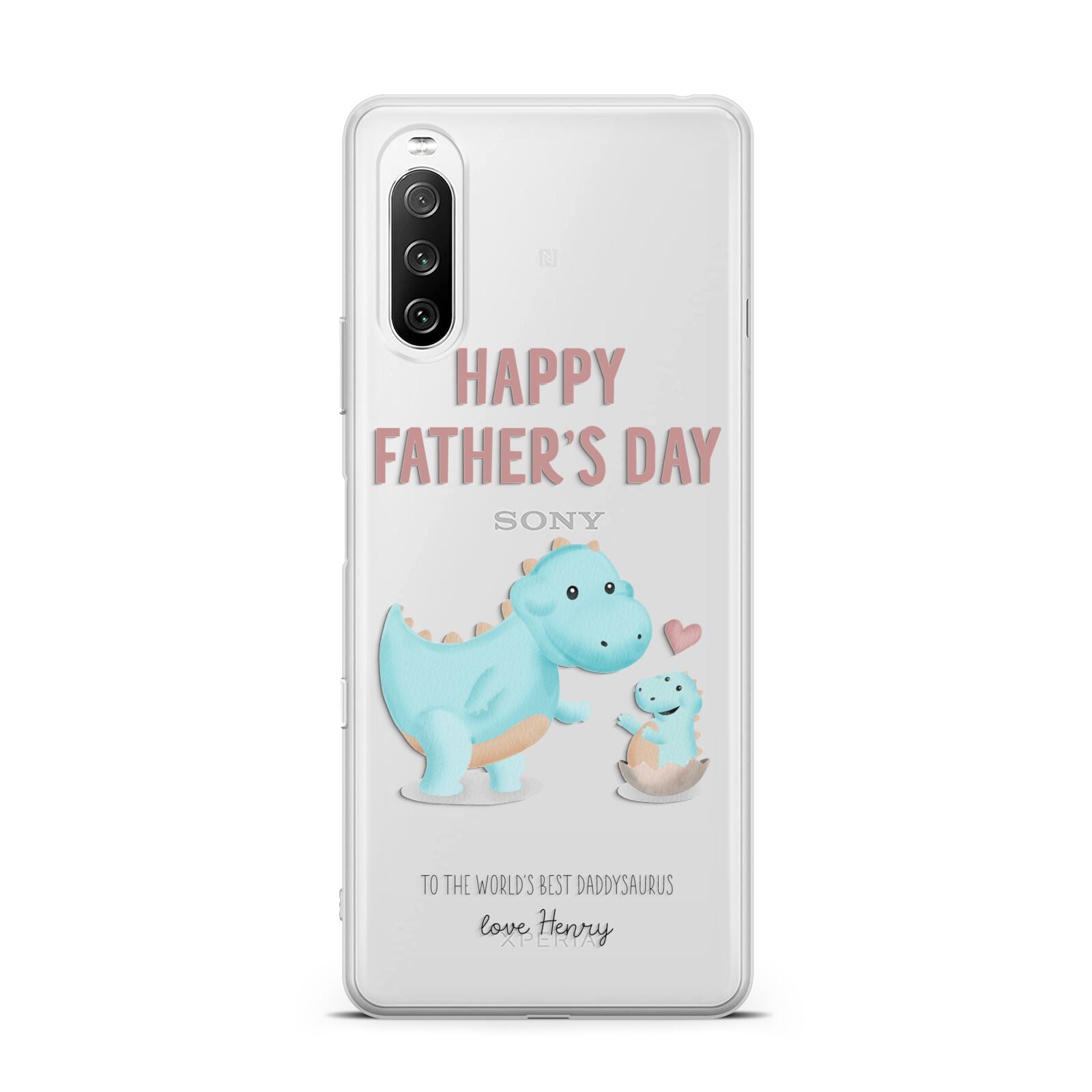 Happy Fathers Day Daddysaurus Sony Xperia 10 III Case