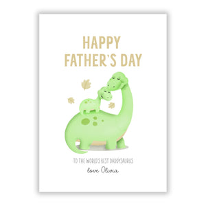 Alles Gute zum Vatertag Dino-Grußkarte