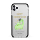 Happy Fathers Day Dino Apple iPhone 11 Pro Max in Silver with Black Impact Case