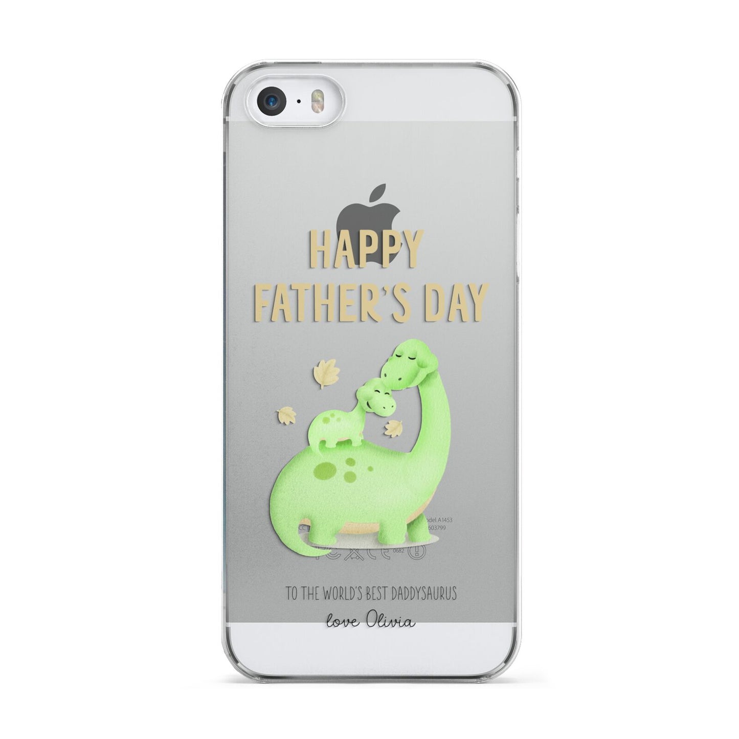Happy Fathers Day Dino Apple iPhone 5 Case