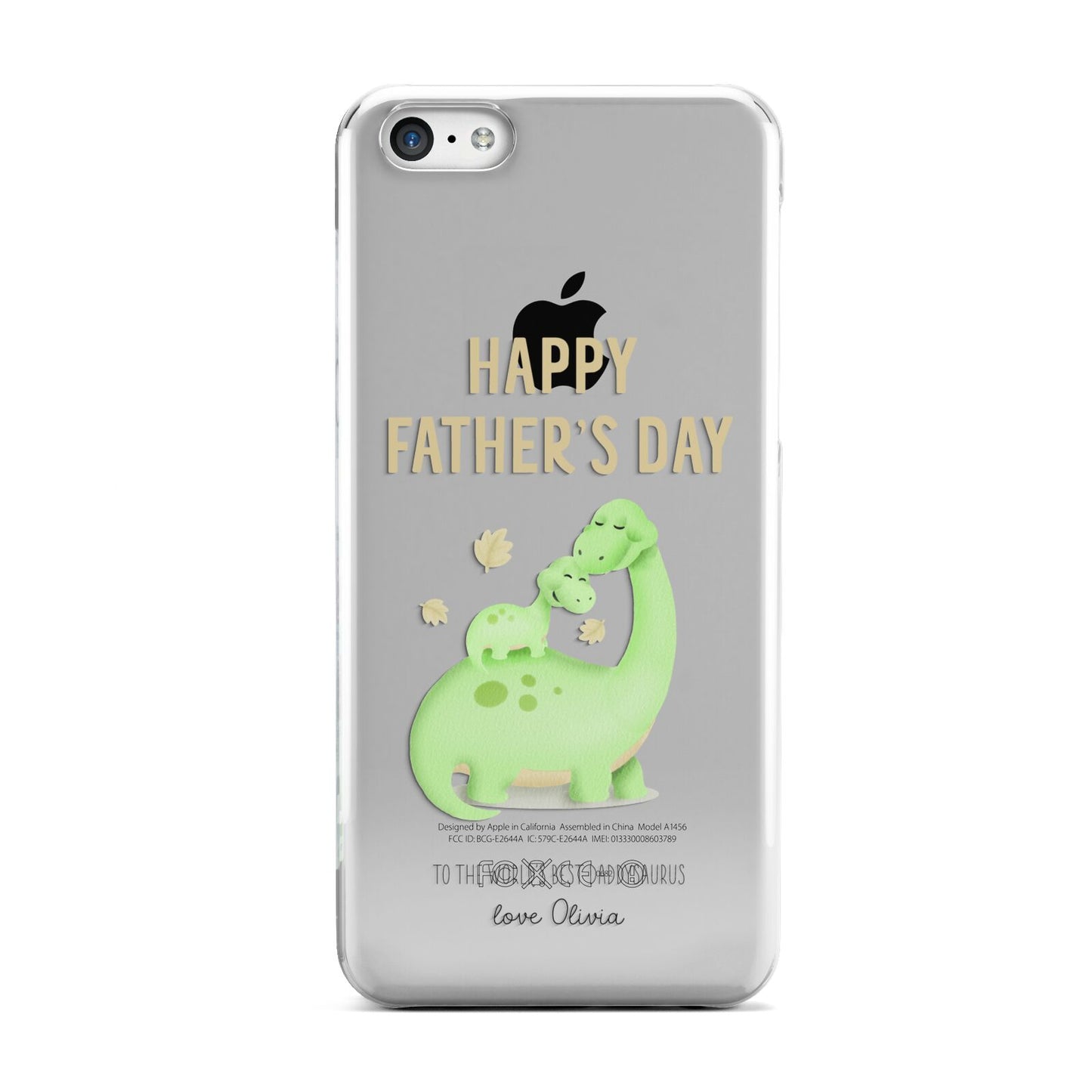 Happy Fathers Day Dino Apple iPhone 5c Case
