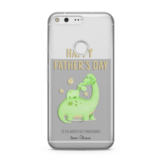 Happy Fathers Day Dino Google Pixel Case