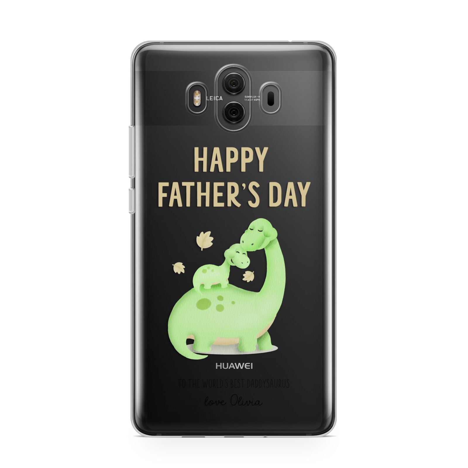 Happy Fathers Day Dino Huawei Mate 10 Protective Phone Case