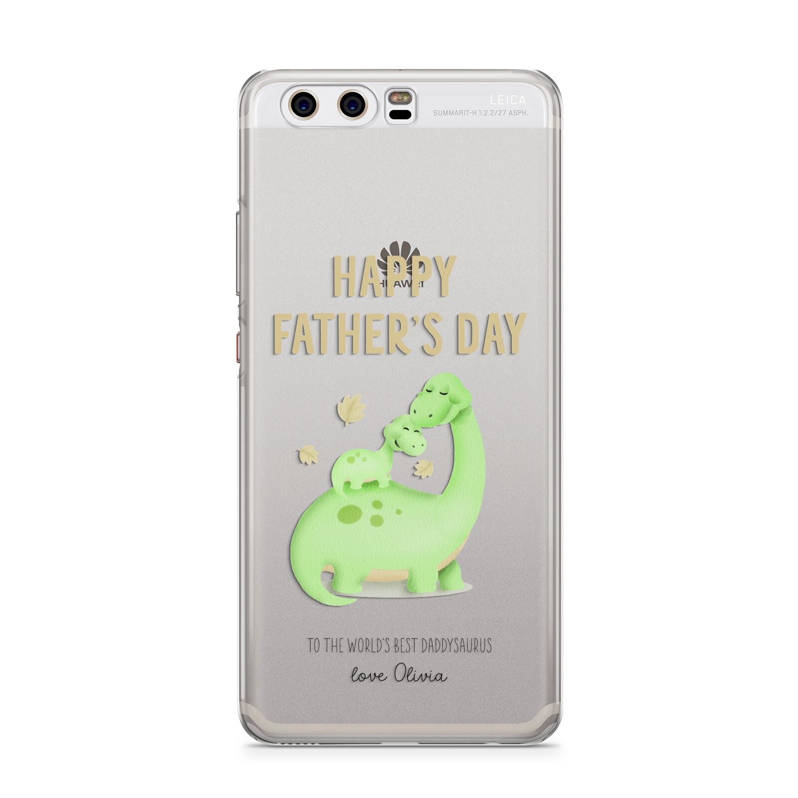 Happy Fathers Day Dino Huawei P10 Phone Case