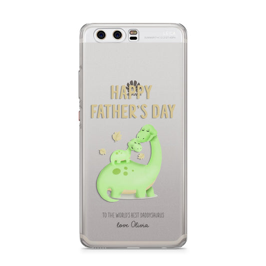 Happy Fathers Day Dino Huawei P10 Phone Case