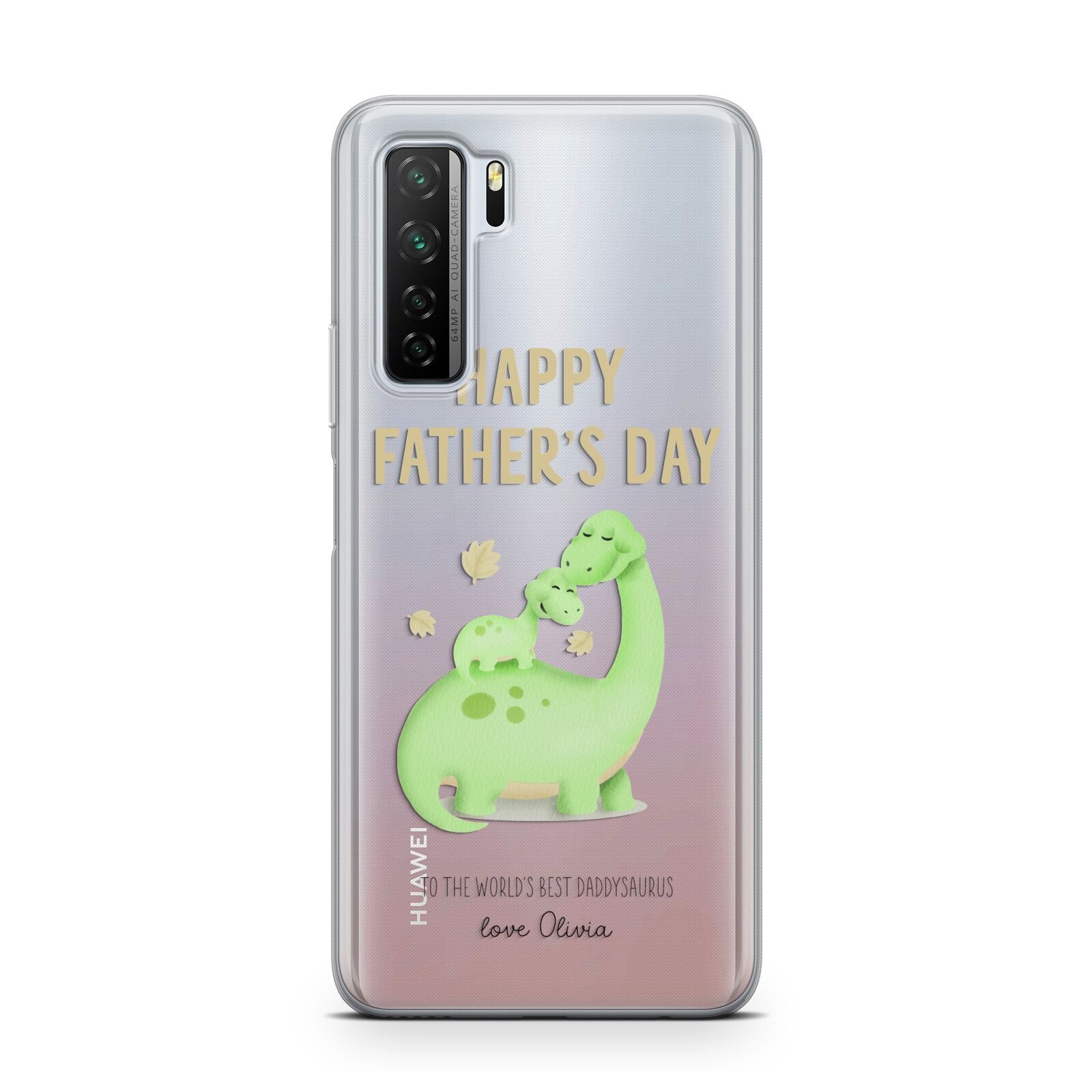 Happy Fathers Day Dino Huawei P40 Lite 5G Phone Case