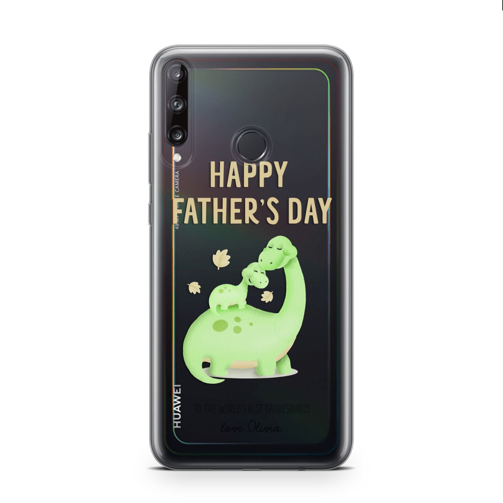 Happy Fathers Day Dino Huawei P40 Lite E Phone Case