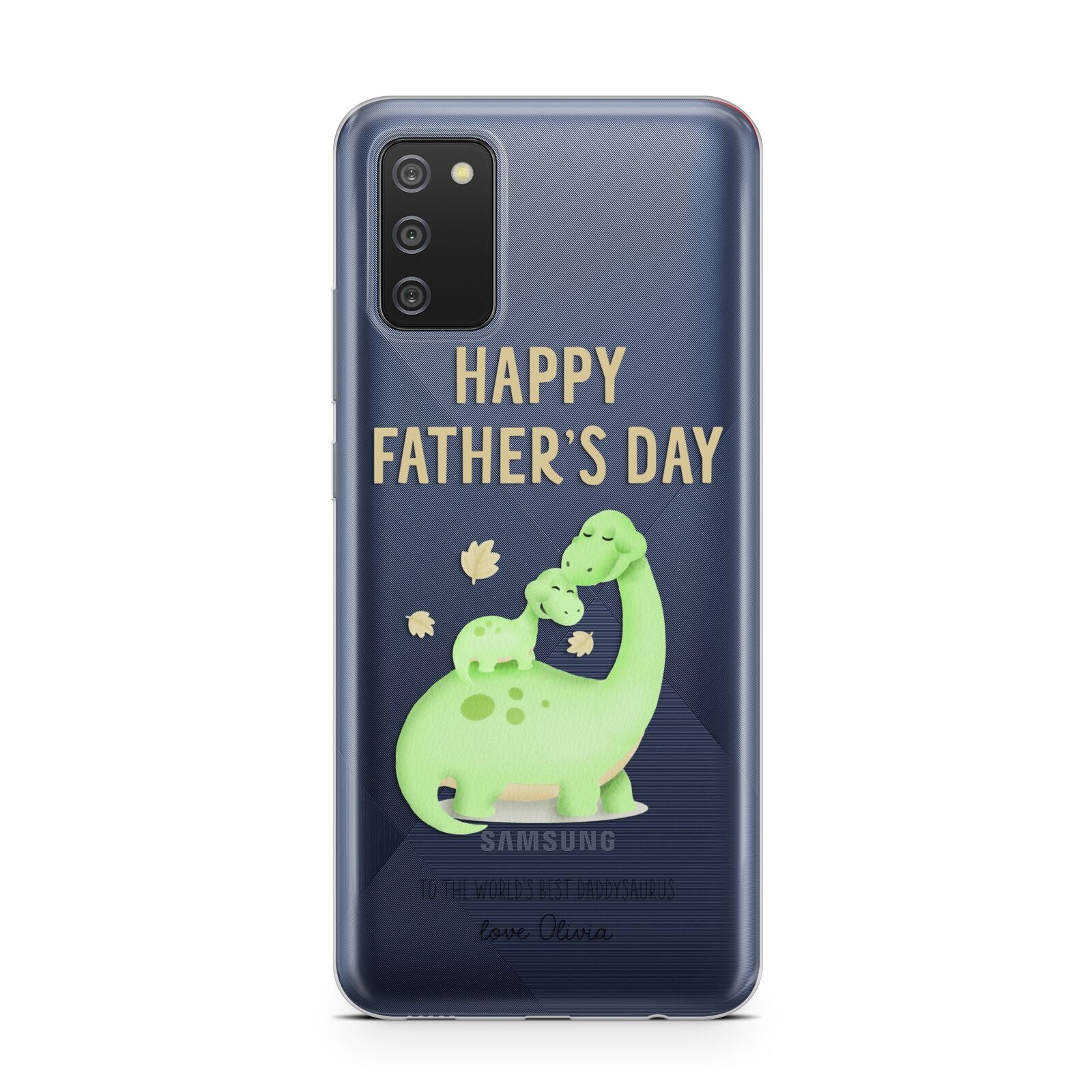 Happy Fathers Day Dino Samsung A02s Case