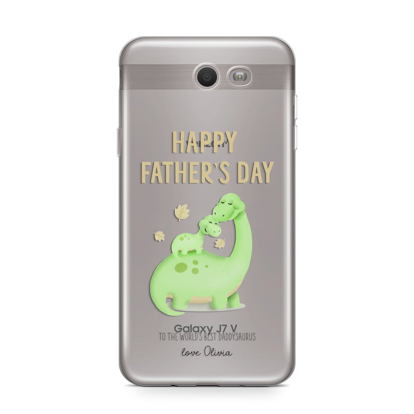 Happy Fathers Day Dino Samsung Galaxy J7 2017 Case