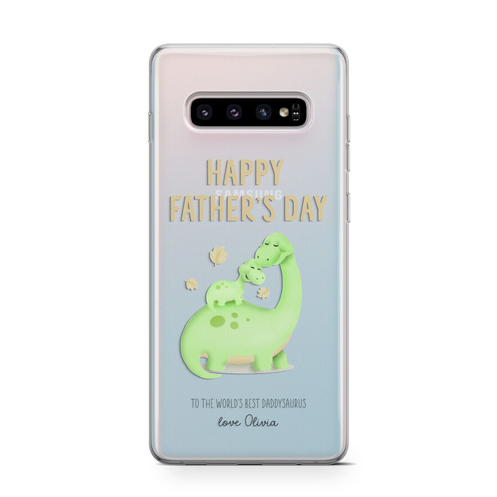 Happy Fathers Day Dino Samsung Galaxy S10 Case