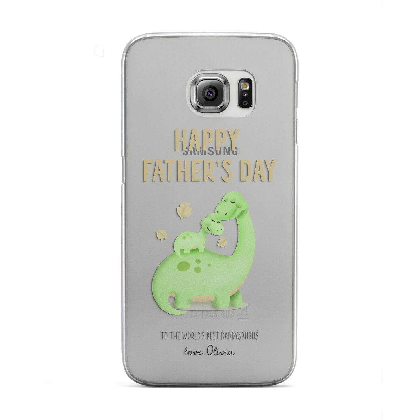 Happy Fathers Day Dino Samsung Galaxy S6 Edge Case