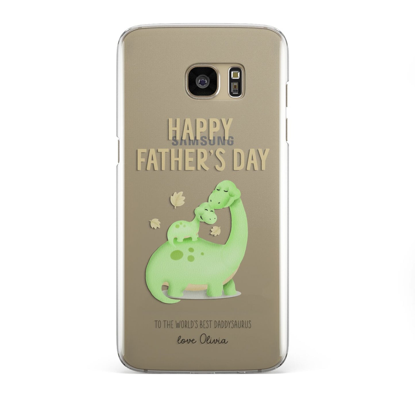 Happy Fathers Day Dino Samsung Galaxy S7 Edge Case