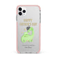 Happy Fathers Day Dino iPhone 11 Pro Max Impact Pink Edge Case