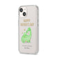 Happy Fathers Day Dino iPhone 14 Clear Tough Case Starlight Angled Image