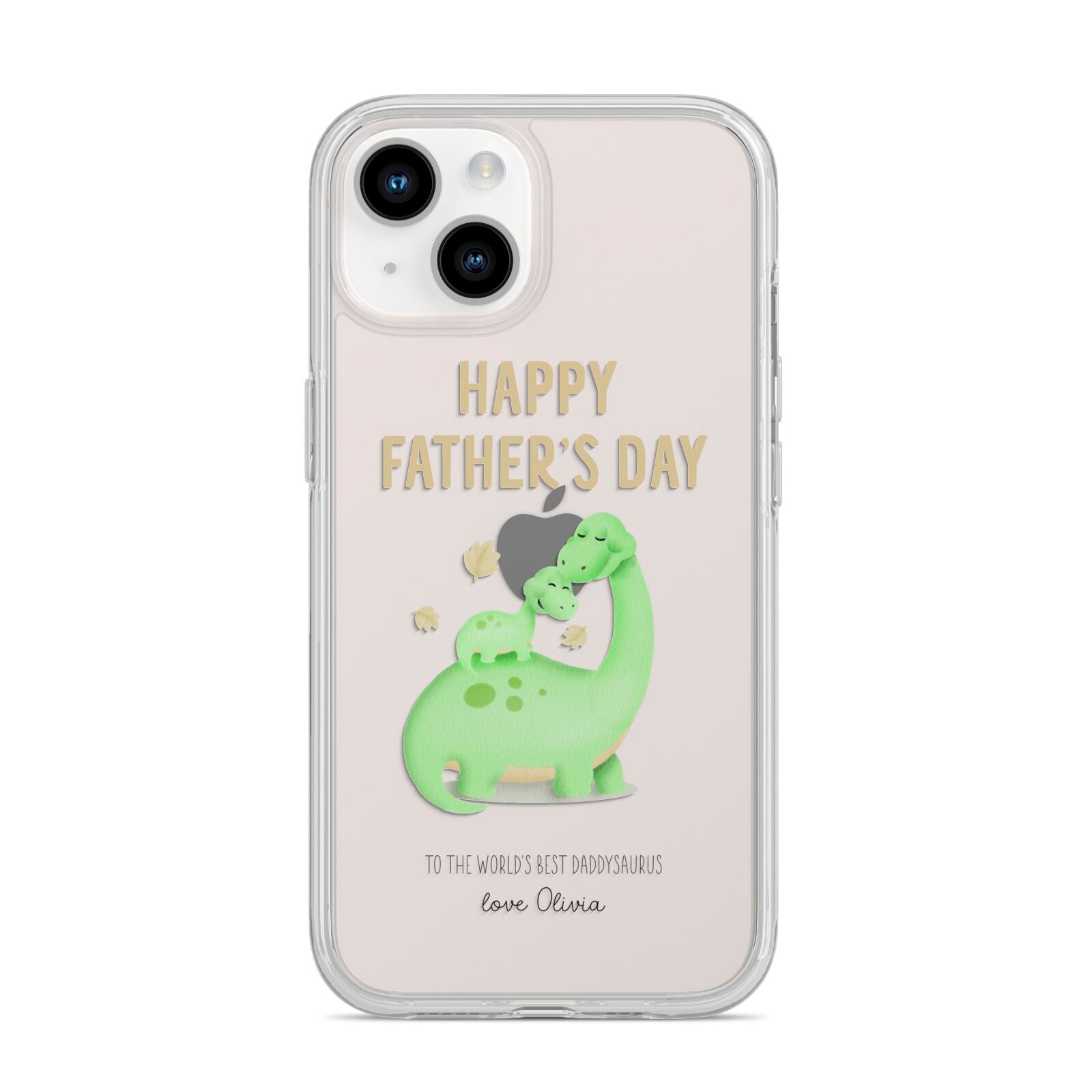 Happy Fathers Day Dino iPhone 14 Clear Tough Case Starlight