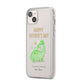 Happy Fathers Day Dino iPhone 14 Plus Clear Tough Case Starlight Angled Image