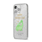 Happy Fathers Day Dino iPhone 14 Pro Max Glitter Tough Case Silver Angled Image