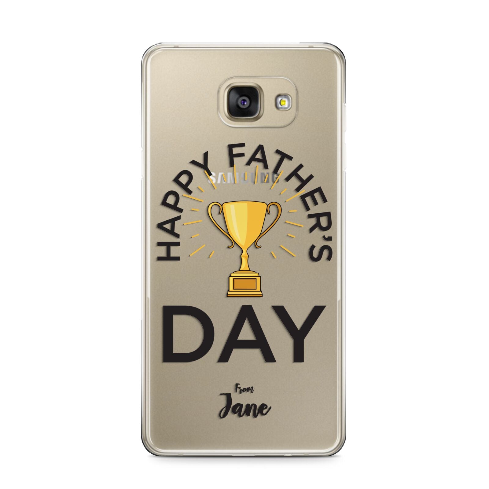 Happy Fathers Day Samsung Galaxy A9 2016 Case on gold phone