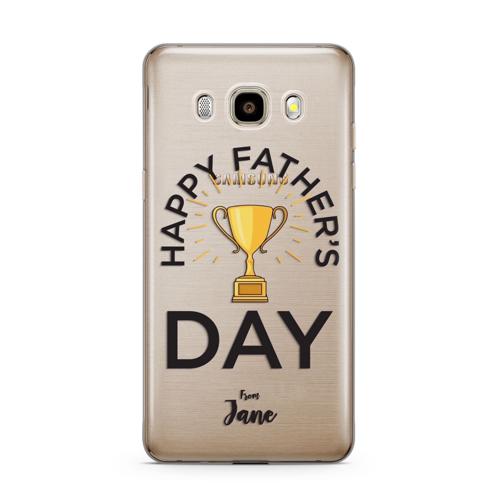 Happy Fathers Day Samsung Galaxy J7 2016 Case on gold phone