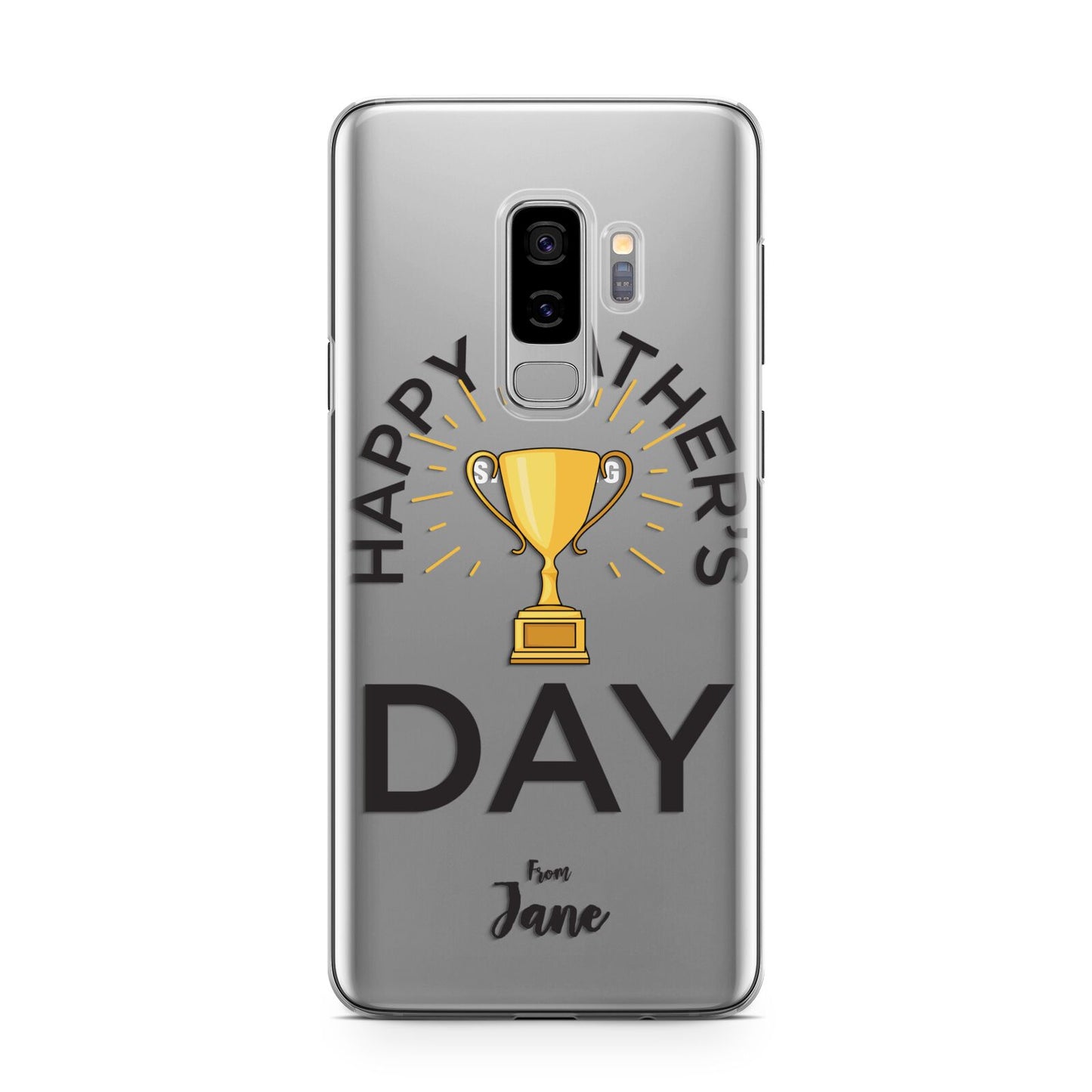 Happy Fathers Day Samsung Galaxy S9 Plus Case on Silver phone