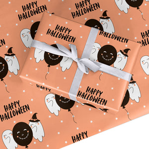 Happy Halloween Ghostly Wrapping Paper