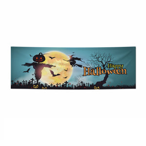 Happy Halloween Graveyard Banner