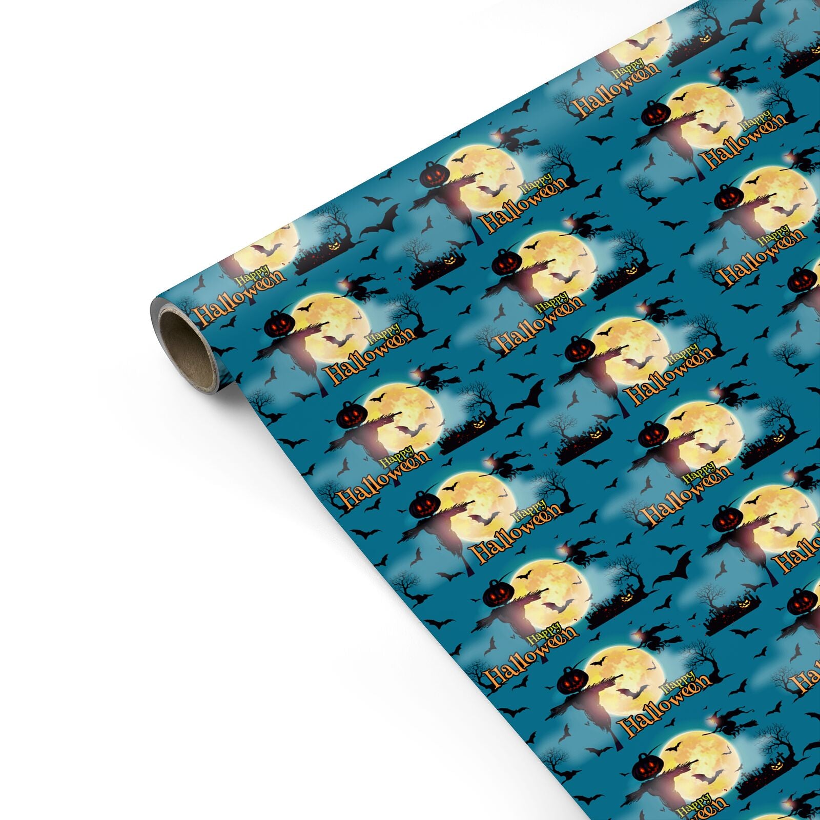 Happy Halloween Graveyard Personalised Gift Wrap