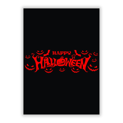 Happy Halloween Spooky A5 Flat Greetings Card
