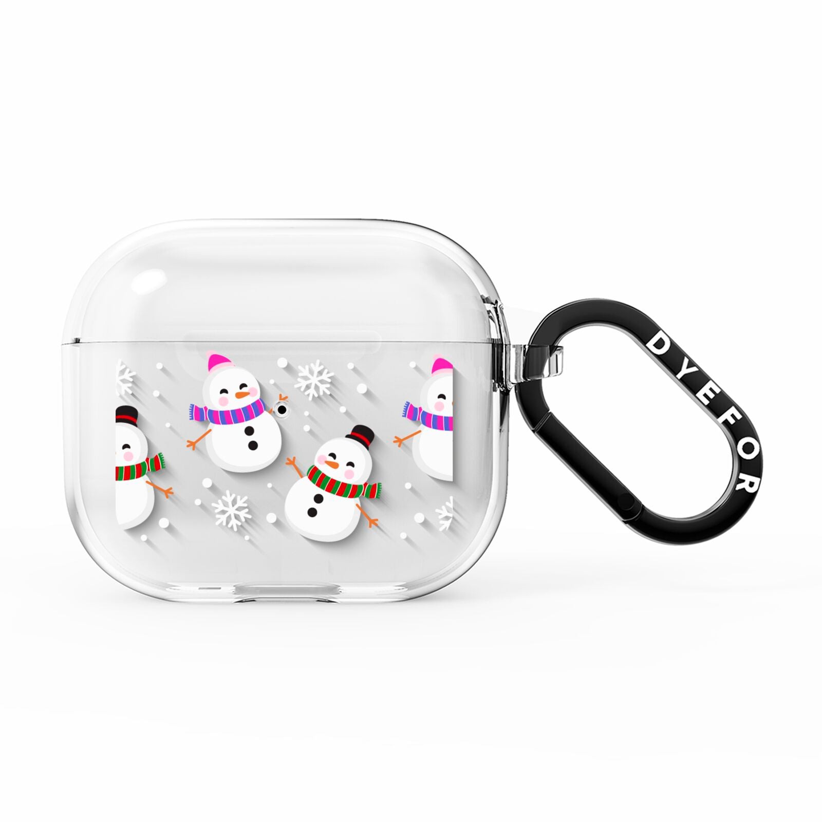 Happy Snowmen Illustrations AirPods Clear Case 3rd Gen