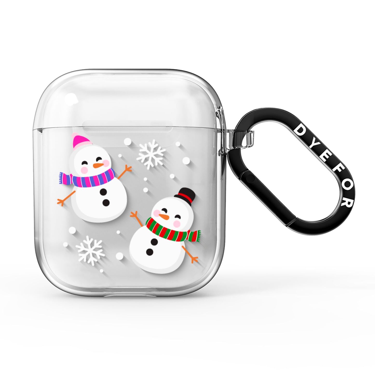 Happy Snowmen Illustrations AirPods Clear Case