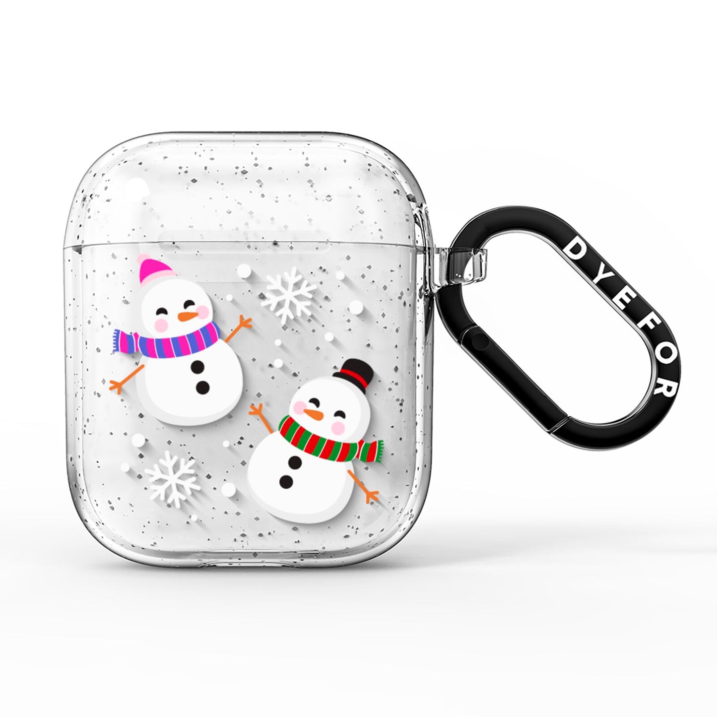 Happy Snowmen Illustrations AirPods Glitter Case