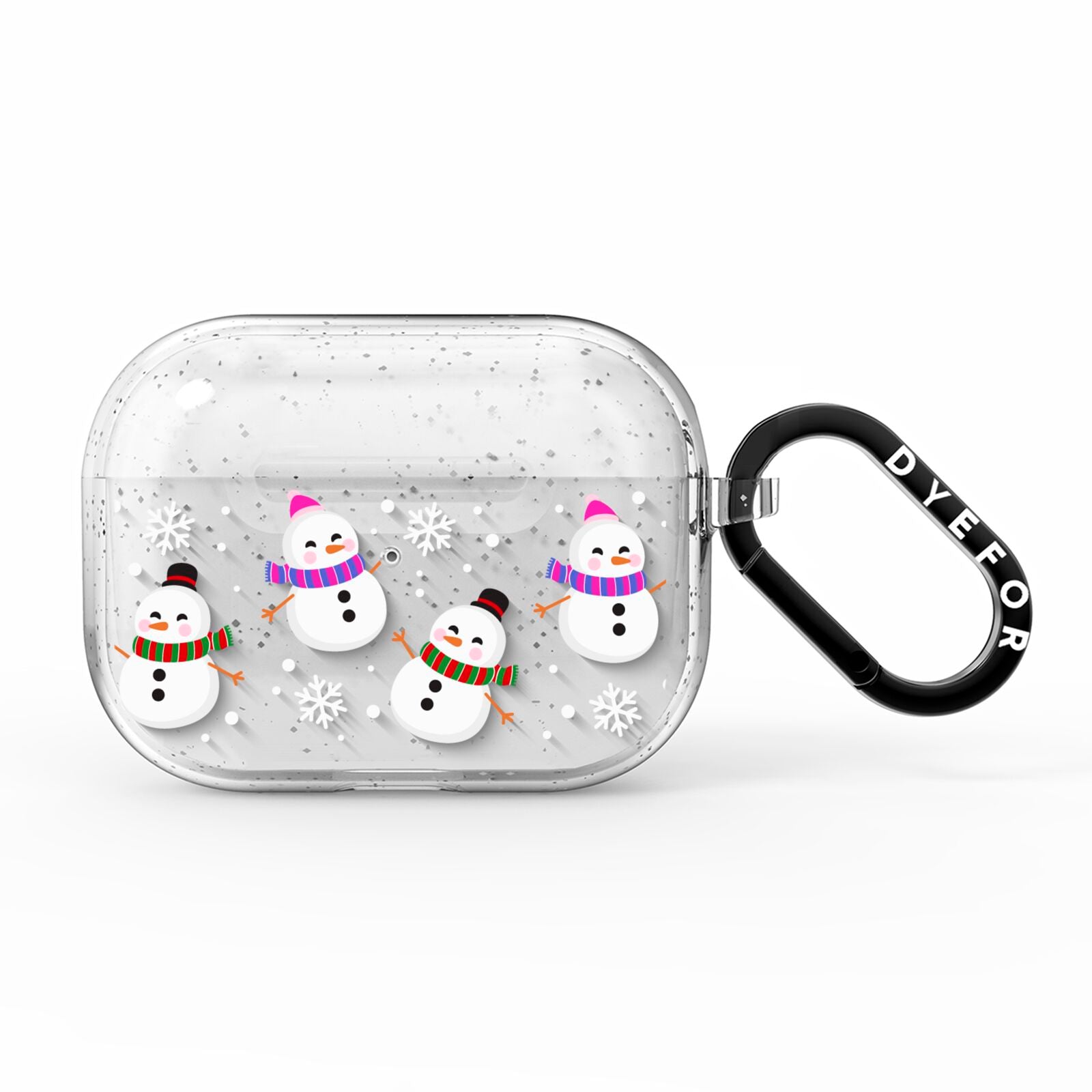Happy Snowmen Illustrations AirPods Pro Glitter Case