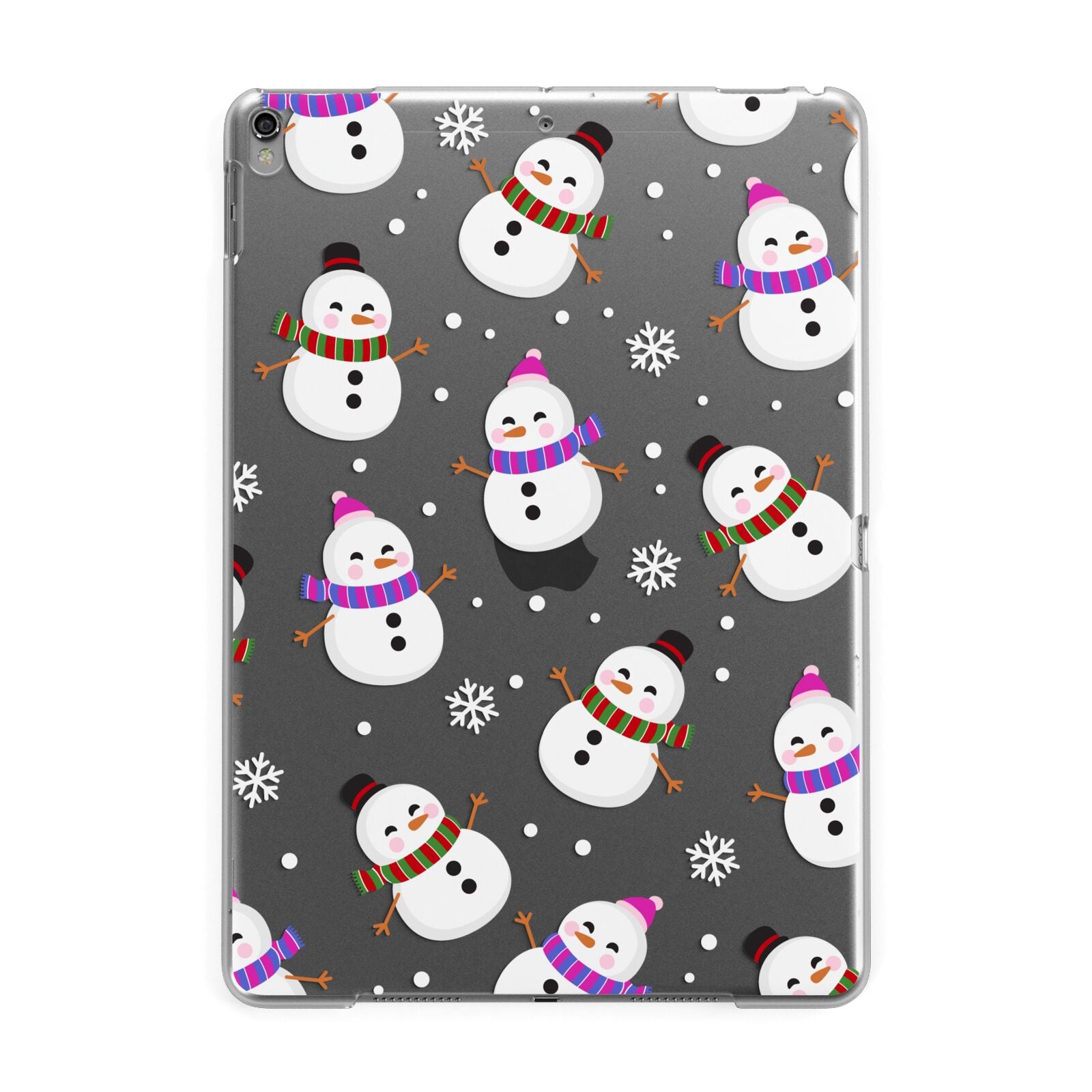 Happy Snowmen Illustrations Apple iPad Grey Case