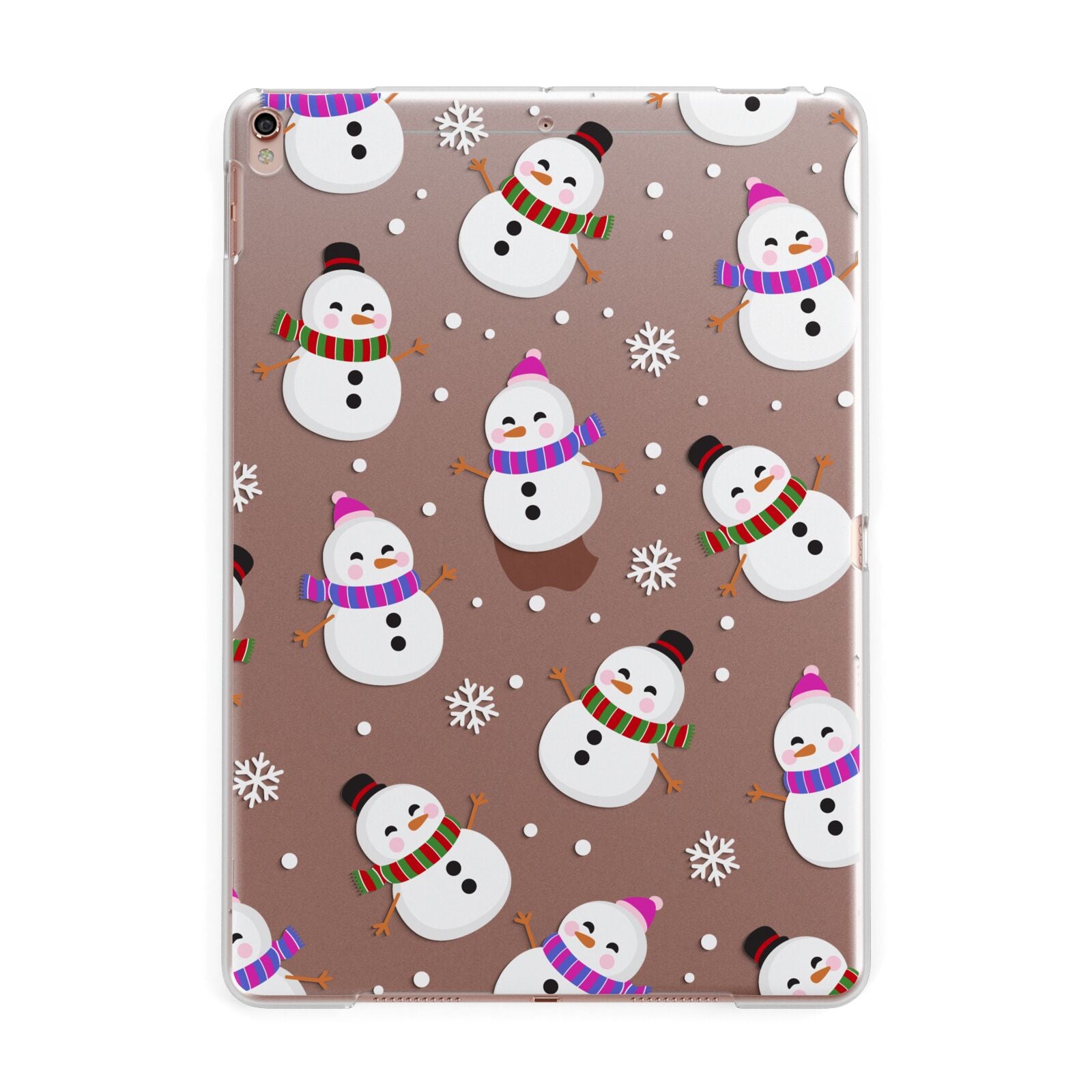 Happy Snowmen Illustrations Apple iPad Rose Gold Case