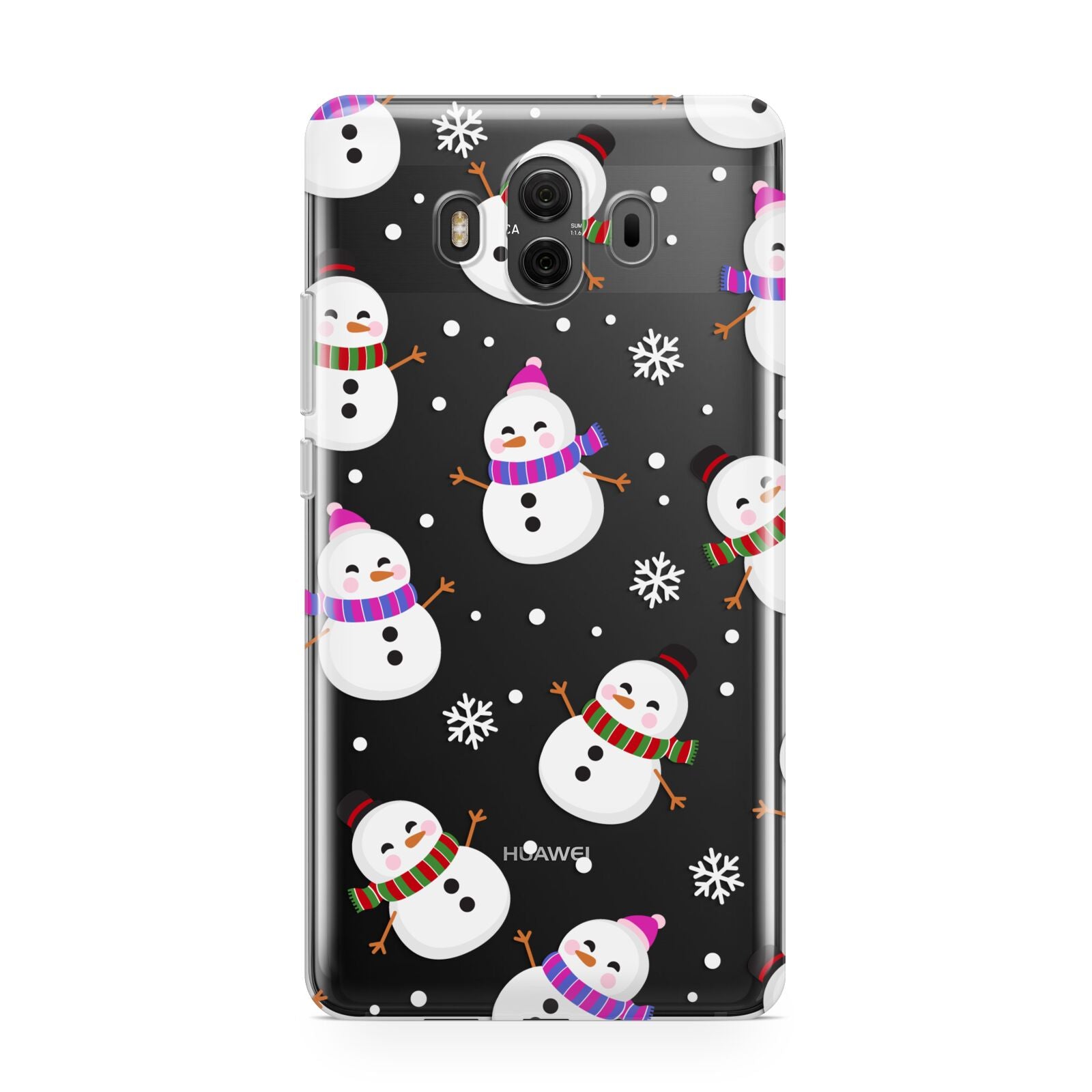 Happy Snowmen Illustrations Huawei Mate 10 Protective Phone Case