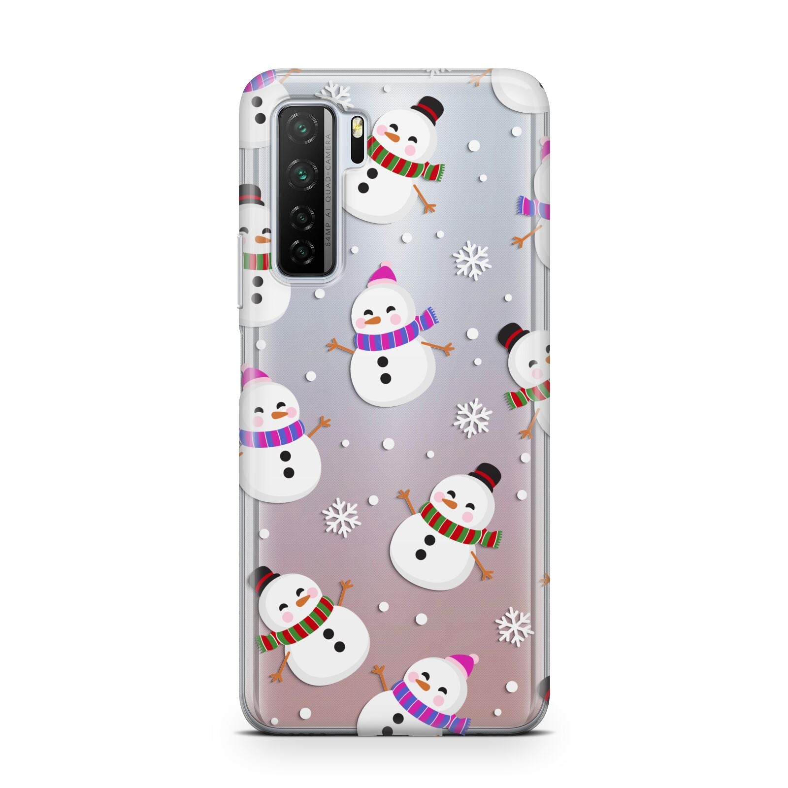 Happy Snowmen Illustrations Huawei P40 Lite 5G Phone Case