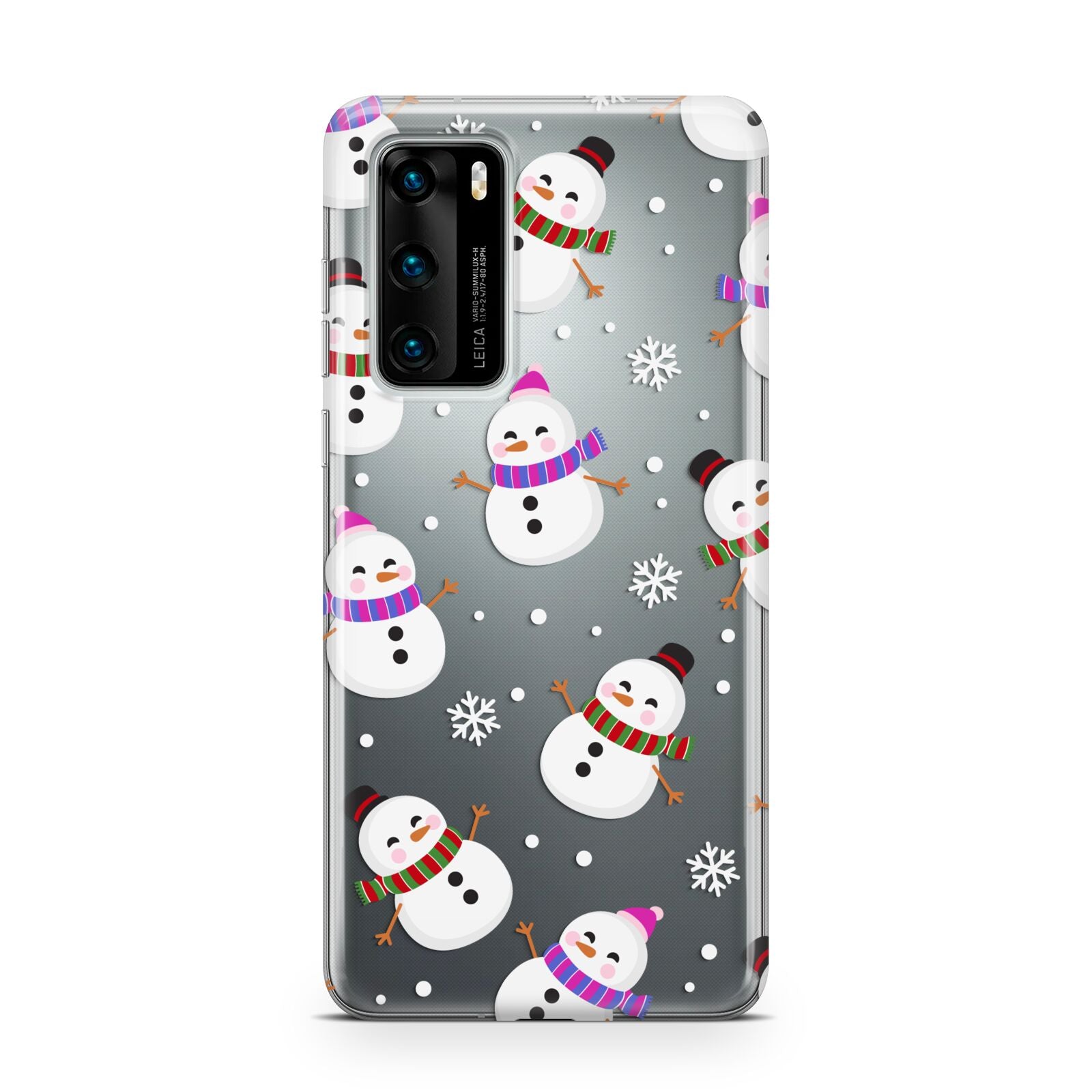 Happy Snowmen Illustrations Huawei P40 Phone Case