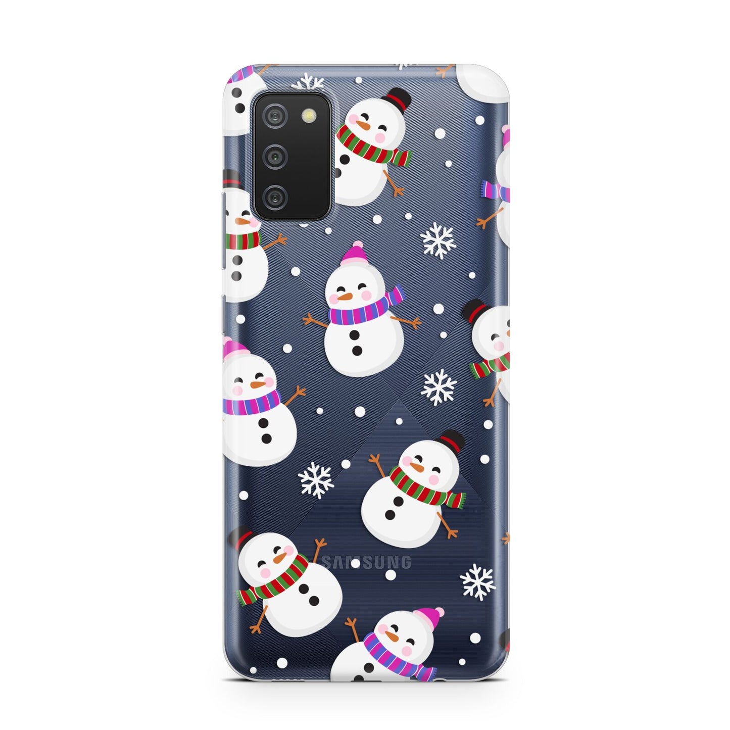 Happy Snowmen Illustrations Samsung A02s Case